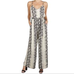 LOVESTITCH Snake Print Jumpsuit